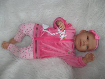 AD7m Levensechte Babypop softbody Lara met blauwe ogen met kleding en speen 52 cm - Afbeelding 30