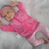 AD7m Levensechte Babypop softbody Lara met blauwe ogen met kleding en speen 52 cm - Afbeelding 11