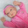 AD7m Levensechte Babypop softbody Lara met blauwe ogen met kleding en speen 52 cm