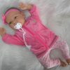AD7m Levensechte Babypop softbody Lara met blauwe ogen met kleding en speen 52 cm - Afbeelding 18