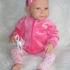 AD7m Levensechte Babypop softbody Lara met blauwe ogen met kleding en speen 52 cm - Afbeelding 2