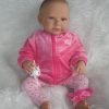 AD7m Levensechte Babypop softbody Lara met blauwe ogen met kleding en speen 52 cm - Afbeelding 5