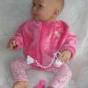 AD8c Levensechte Babypop Kristina soft body blauwe ogen met roze kleding en speen 52 cm - Afbeelding 12