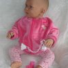 AD8c Levensechte Babypop Kristina soft body blauwe ogen met roze kleding en speen 52 cm - Afbeelding 13
