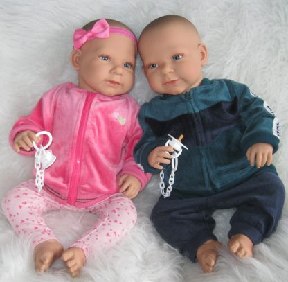 AD7m Levensechte Babypop softbody Lara met blauwe ogen met kleding en speen 52 cm - Afbeelding 23