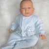 AD5h Levensechte Babypop soft body pop Roy in velours pakje lichtblauw 53 cm - Afbeelding 14