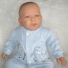 AD5h Levensechte Babypop soft body pop Roy in velours pakje lichtblauw 53 cm - Afbeelding 10