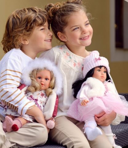 L23e Llorens pop soft body pop met blond haar en kleding 40 cm - Afbeelding 3