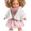 L22 Llorens popje soft body pop met blond krullend haar en kleding 35 cm - Afbeelding 2