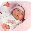 L02j Llorens levensechte babypop meisje full body met kleding deken en speen 40 cm