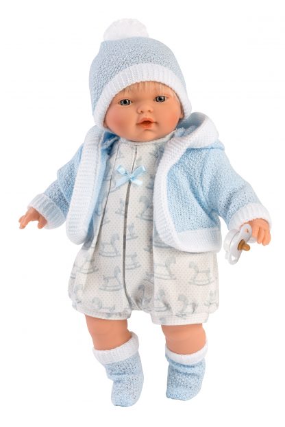 L24f Llorens babypopje soft body popje blond met geluid speen 33 cm - Afbeelding 4