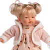 L24b Llorens babypopje soft body popje blond haar met geluid kleding speen 33 cm - Afbeelding 8