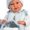 L10e Llorens levensechte babypop soft body baby pop met geluid reiswieg kleding speen 42 cm - Afbeelding 3