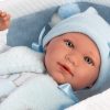 L10e Llorens levensechte babypop soft body baby pop met geluid reiswieg kleding speen 42 cm - Afbeelding 2
