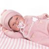 AJ12b Antonio Juan grote babypop soft body met haar kleding en speen 50 cm
