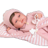AJ12b Antonio Juan grote babypop soft body met haar kleding en speen 50 cm - Afbeelding 12