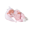 AJ15d Antonio Juan pop babypop soft body slapend met kleding kussen en speen 40 cm - Afbeelding 9