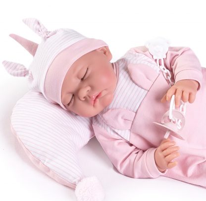 AJ15d Antonio Juan pop babypop soft body slapend met kleding kussen en speen 40 cm - Afbeelding 8