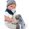 AJ18e Antonio Juan pop babypop softbody glimlachend met haar kleding en speen 42 cm - Afbeelding 12