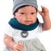 AJ18e Antonio Juan pop babypop softbody glimlachend met haar kleding en speen 42 cm - Afbeelding 10