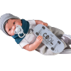 AJ18e Antonio Juan pop babypop softbody glimlachend met haar kleding en speen 42 cm - Afbeelding 9