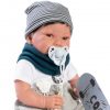 AJ18e Antonio Juan pop babypop softbody glimlachend met haar kleding en speen 42 cm