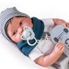 AJ18e Antonio Juan pop babypop softbody glimlachend met haar kleding en speen 42 cm - Afbeelding 5
