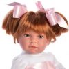 AS12 Asi soft body pop Nori met rood haar en roze witte jurk 46 cm - Afbeelding 2