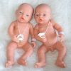 PD07c Babypoppen Duimelotje Tweeling jongen en meisje met speen 42 cm - Afbeelding 7