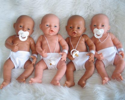 PD07s Babypoppen Duimelotje combi set van 4 poppen 42 cm