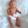 PD08g Babypop Slapend Meisje getint met speen 42 cm