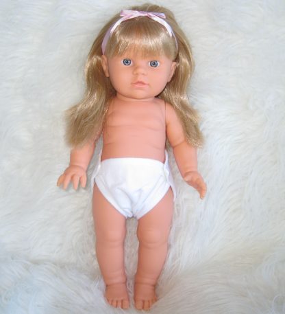 PD09a Pop full body Meisje blank met blond lang haar 43 cm - Afbeelding 3