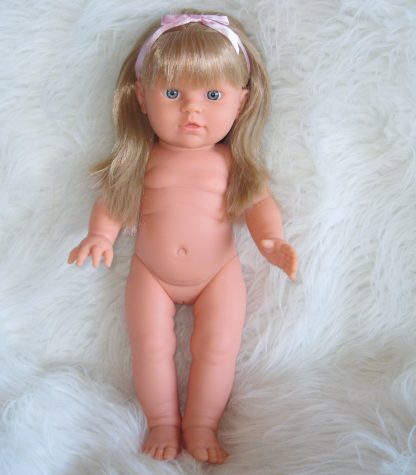 PD09a Pop full body Meisje blank met blond lang haar 43 cm - Afbeelding 4