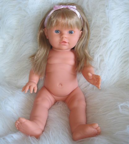 PD09a Pop full body Meisje blank met blond lang haar 43 cm - Afbeelding 2