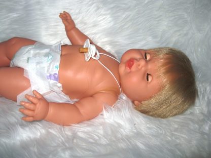 P11a Babypop badpop meisje met blond haar speen en slaapogen 48 cm - Aanbieding - Afbeelding 6
