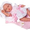 AS08a Asi full body babypop Maria meisje in kleding deken kussen en speen 43 cm - Afbeelding 3