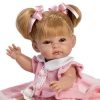 SB01b Berbesa fullbody babypop meisje met blond haar en kleding 34 cm