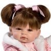 SB01c Berbesa fullbody babypop meisje met bruin haar en kleding 34 cm - Afbeelding 4
