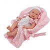 DAS01a Poppenkleding set met deken roze voor pop maat 42 t/m 46 cm