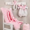 DAS01a Poppenkleding set met deken roze voor pop maat 42 t/m 46 cm - Afbeelding 2