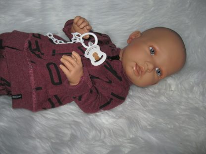 ADK0o Levensechte Babypop Newborn Doro Jongen full body 52 cm in set en speen - Afbeelding 4