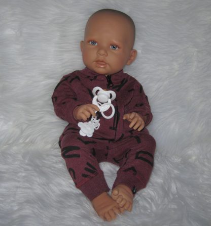 ADK0o Levensechte Babypop Newborn Doro Jongen full body 52 cm in set en speen - Afbeelding 5
