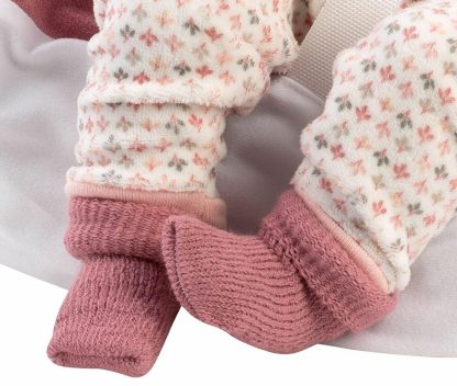 L08d Llorens levensechte babypop soft body baby pop met geluid kleding draagzak en speen 42cm - Afbeelding 9