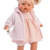 L24g Llorens babypopje soft body popje blond haar met geluid kleding speen 33 cm - Afbeelding 2