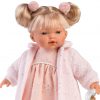 L24g Llorens babypopje soft body popje blond haar met geluid kleding speen 33 cm