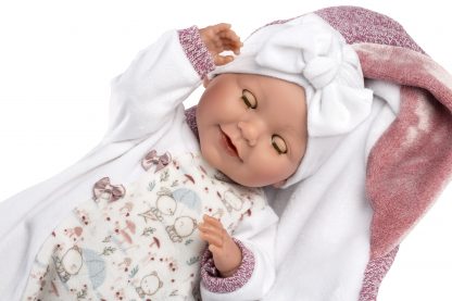 Aanbieding : Llorens babypop soft body baby met slaapogen geluid speen 42 cm - Afbeelding 4