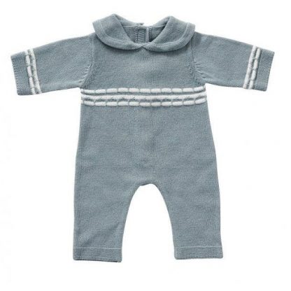 AS02c Poppenkleding blauw pakje By Astrup voor pop 48 t/m 52 cm - Afbeelding 3