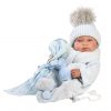 L01b Llorens levensechte babypop jongen fullbody met kleding kussen en speen 43 cm - Afbeelding 5