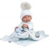 L01b Llorens levensechte babypop jongen fullbody met kleding kussen en speen 43 cm - Afbeelding 9