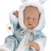 L15h Llorens levensecht babypopje soft body baby Bo slapend met kleding 31 cm - Afbeelding 6
